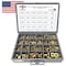 Boltsandnuts.Com Inch Grade 8 Hex Bolt, Nut & Washer Assortment Zinc Yellow USA Made Hardware - 574 PCS Assortment Kit #493 - alternate 1
